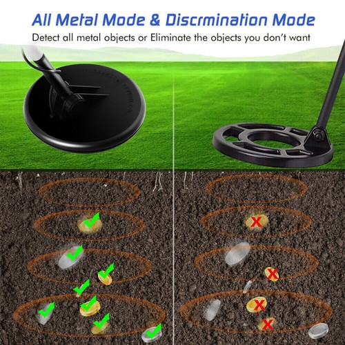 Detector de metales modos de disco ligero impermeable buscador de metales subterráneo caza - Imagen 9 de 19