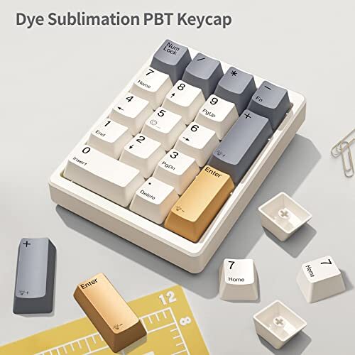 Number Pad, Mechanical Numpad Wired USB Standard 17 Keys Numeric Brown switch - Picture 5 of 6