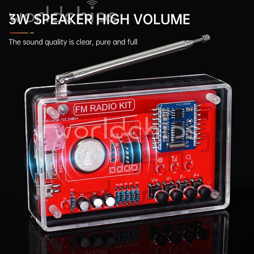 DIY Digital RDA5807 FM Radio Electronic Kit 87-108MHZ DIY Soldering Practice Kit - Picture 11 of 22