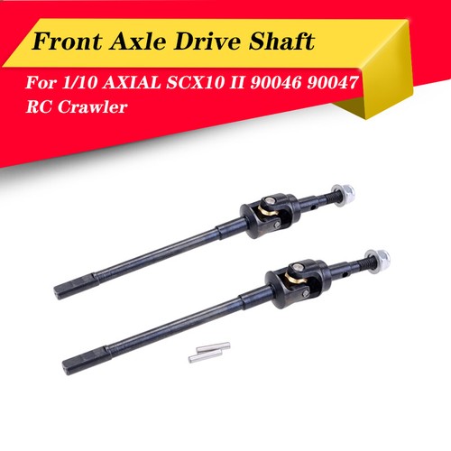 2x Hard Steel Front Axle CVD AR44 Drive Shaft For AXIAL SCX10 II 1/10 RC Car - Picture 1 of 9