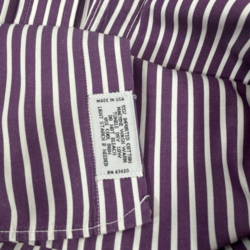 Gitman Bros/Bruce Baird Shirt mit Knopfleiste Herren Größe XXL Nadelstreifen lila Y45 - Bild 8 von 8