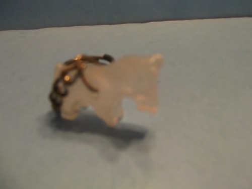 Old Collectible Key Chain 1"in Rock/Glass Mini Hourse or Donkey Keychain - Picture 3 of 7