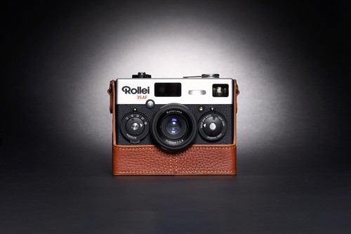 Echt Echtleder Halb Kameratasche Tasche Hülle für Rollei 35AF Filmkamera - Bild 4 von 46