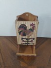 Vintage Match Safe Holder Woodpecker Ware Wood Wall Decor 1960’s Japan Farmhouse