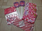 Valentine Party Supplies Napkins Treat Bags Zipper Seal Wooden Sign Tissue Paper