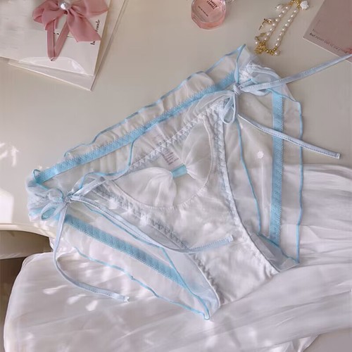 Plus Size Sweet Womens Girls Sheer Panties Underpant Strappy School Underwear - Picture 2 of 8