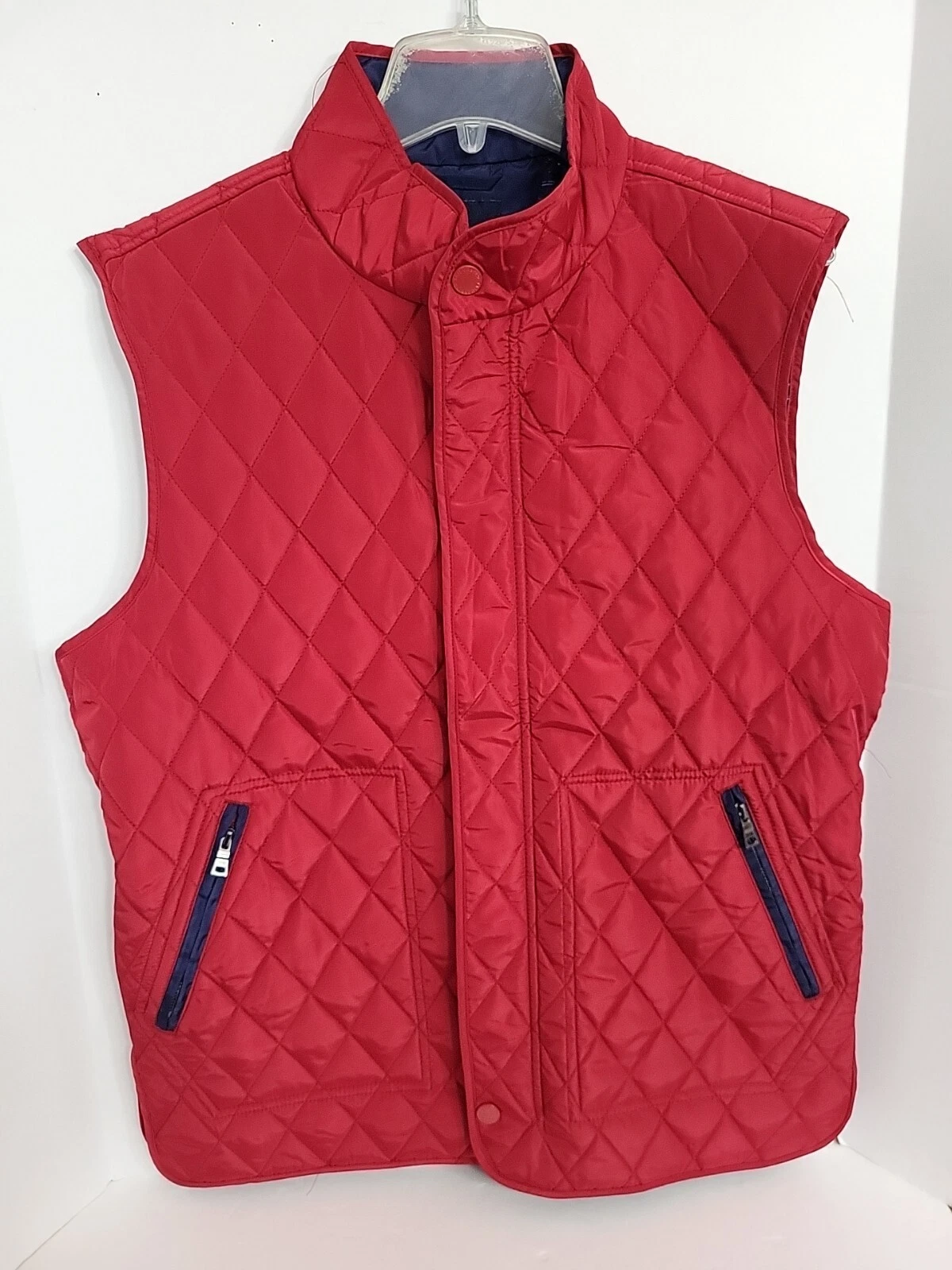 Tailorbyrd Full Zip Insulated Quilted Vest NWOT Medium $145 Deep Red