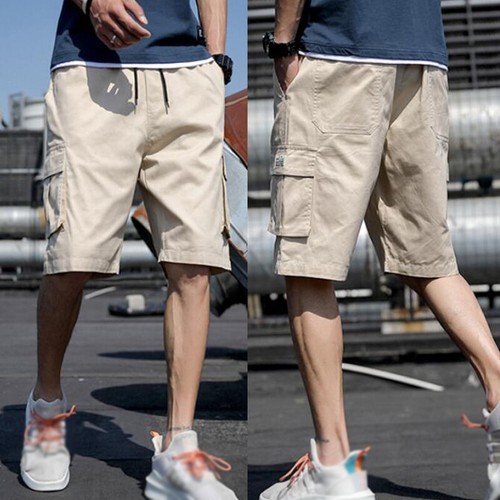 Mens Cargo Combat Shorts Elasticated Summer Casual Cotton Shorts Plus Size M-9XL - Picture 9 of 16