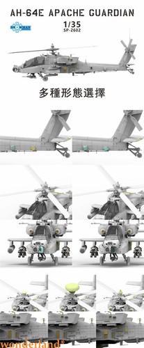 SNOWMAN MODEL SP-2602 1/35 scale AH-64E APACHE GUARDIAN MODEL KIT - 第 3/7 張圖片