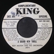 ROY MILTON: jeeps blues / a brand new thrill KING 7" Single 45 RPM