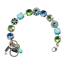 Mariana Bracelet Simply Elegant Turq, Peridot, Iridescent Green, & Aquamarine...