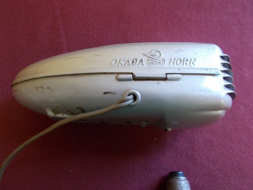 VINTAGE OKADA BATTERIEBETRIEBENES HORN FAHRRAD ~ UNGEPRÜFT ~ ELEKTRISCHES METALL - Bild 7 von 17