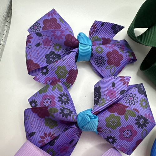 10 Piece Girls Hair Bow Lot With Cute Panda Bow - Picture 7 of 16