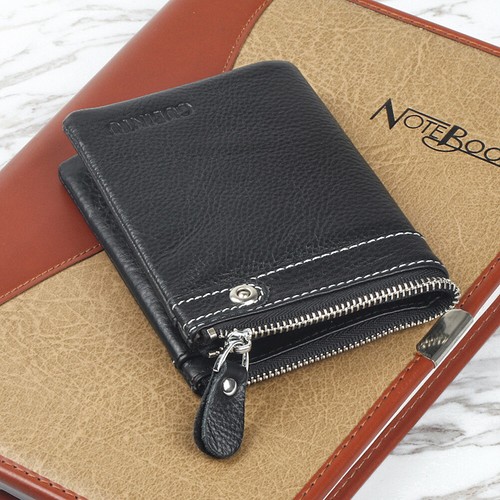 Mens Genuine Leather Wallet Three-Fold Multi-Card Slot Wallet Coin Bag Purses AU - Picture 4 of 7