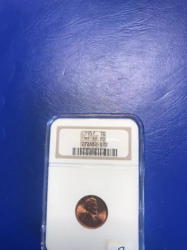 NGC 1957 LINCOLN CENT MS 66 RED