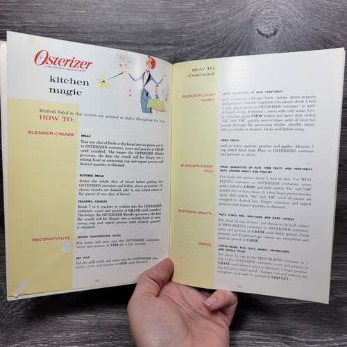 Oster Osterizer Blender Spin Cookery Owners Manual Cook Book Recipes 1966 VTG - Picture 17 of 20