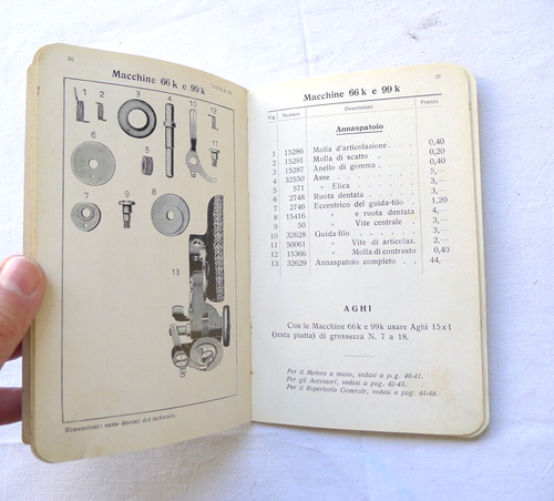 VECCHIO CATALOGO PARTI RICAMBIO MACCHINA DA CUCIRE SINGER 1933 - Picture 2 of 5
