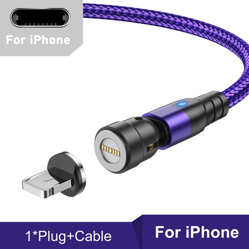3 in 1 Magnetic Fast Charging USB C Cable 3A PD 60W Type-C Micro USB IOS - Picture 16 of 21