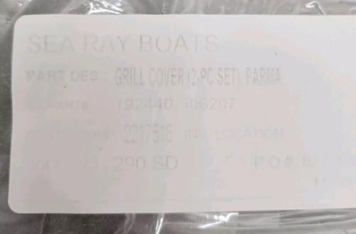 OEM Sea Ray 290 Sundeck 2pc Grill Cover Set Parma # 2217516 - Foto 5 di 5