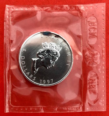 1oz 1997 Canada Silver Maple Leaf RCM 1 oz Sealed Scarce date