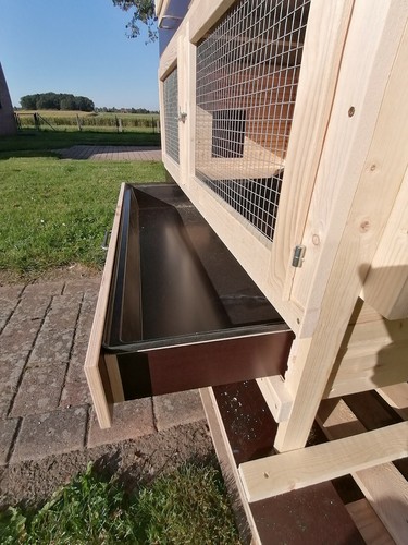 Kaninchenstall aus Siebdruckplatte 100cm breit 70cm tief - Bild 5 von 7