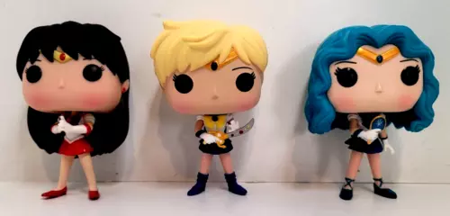 Funko Pop Sailor Moon: Sailor Mars #92 Neptune #298 Uranus #297 Loose See Desc