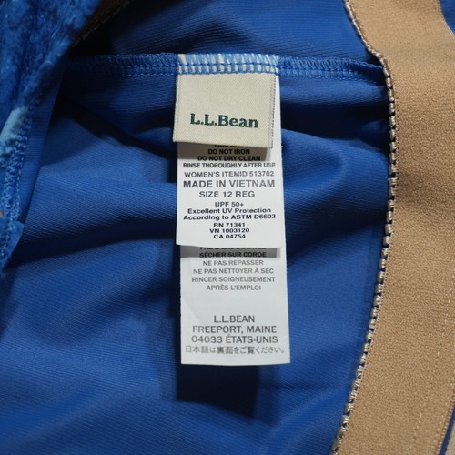 L.L. Bean Tankini Oberteil Damen 12 formend weich fallend marineblau Druck Sonne Smart UPF 50+ - Bild 13 von 19