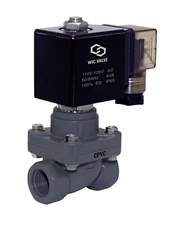 3/8" Inch Anti Corrosion Salt Water Acid Resistant Solenoid CPVC Valve 110V AC