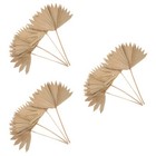 3 PCS Vivid Palm Leaf Adorn Flower Adornment Cattail Fan Bohemian