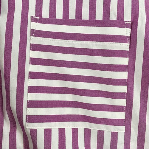 J. Jill Womens Stripe 3/4 Sleeve Button Down Shirt sz XSP NWT Mulberry White - Picture 3 of 13