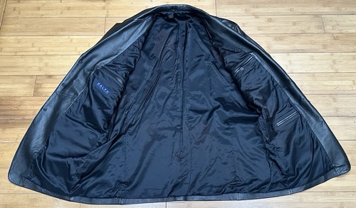 VTG Ralph Lauren RL Sheepskin Leather Jacket Men’s Size 46L Dark Brown - Picture 2 of 10