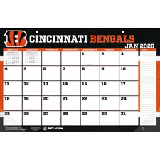Turner Licensing,  NFL Cincinnati Bengals Small 2026 Desk Pad, 11'' X 17'', 12-M