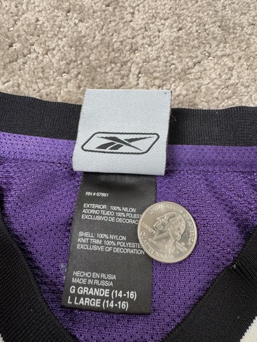 Kids Jersey Reebok KEVIN MARTIN #23 SACRAMENTO KINGS Purple, Size 14-16 - Picture 8 of 9