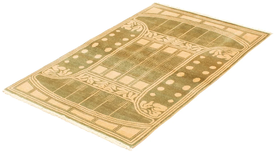 4'0" x 6'0" Hand Knotted Oriental Carpet Traditional Wool Area Rug - Image 4 of 4