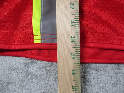 Kishigo Safety Vest Mens L-XL Red Hi Vis Reflective Mesh Shell TapUp B103 - Picture 10 of 12