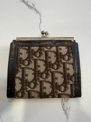 Christian Dior Vintage Trotter Wallet Brown With FLAWS INSIDE | eBay