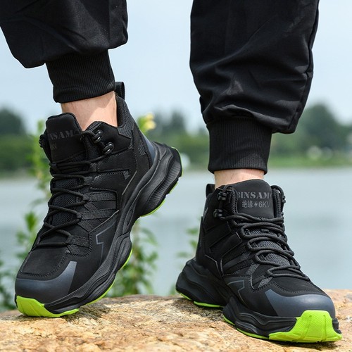 Non Slip Men's Steel Toe Work Boots Construction Waterproof Leather Safety Shoes - Picture 46 of 47