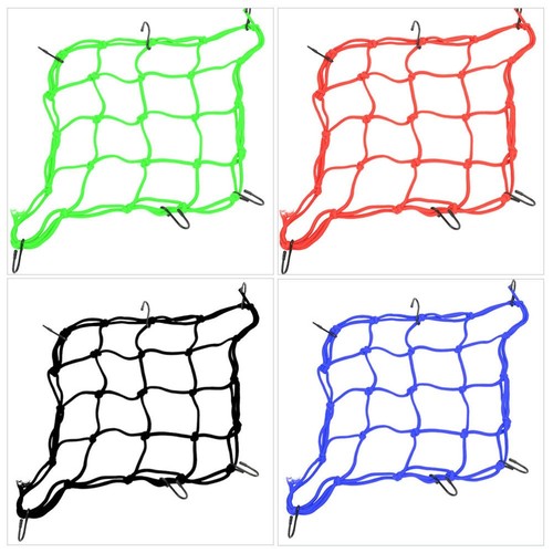 4 Pcs Luggage Net Cover Bungee Mesh Cargo Universal Elastic Motorcycle Nets - Picture 3 of 12