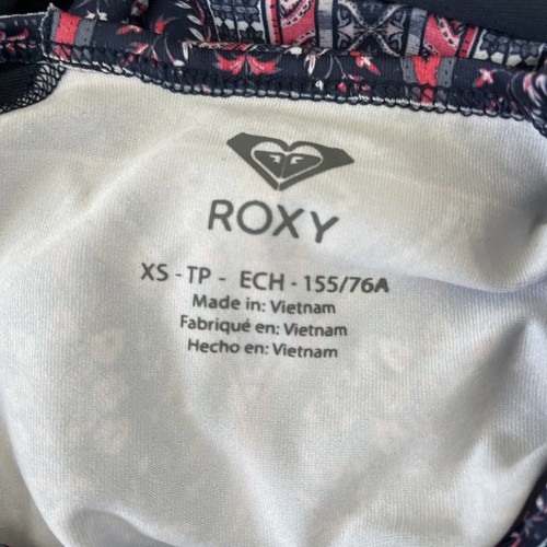 Protector contra erupciones Roxy para mujer manga larga azul floral centro playa surf activo talla XS - Imagen 7 de 7