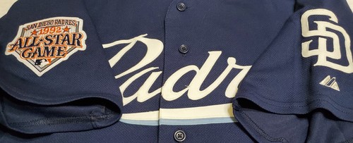 Authentic Majestic 48 XL SAN DIEGO PADRES GWYNN PATCH VINTAGE 1992 BP Jersey - Picture 2 of 4