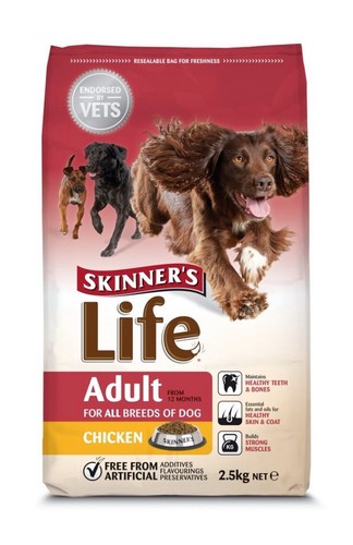 Skinners Life Chicken Adult Dog Food 2.5kg - BB 6/6/25