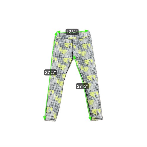 Leggings Kyodan grigio verde lime elasticizzati a vita alta stampati taglia L Activewear - Foto 6 di 9