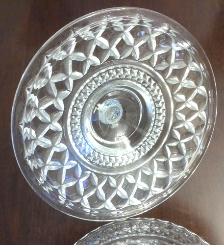 VINTAGE ETCHED CRYSTAL CANDY DISH with LID 8"H - Picture 4 of 8
