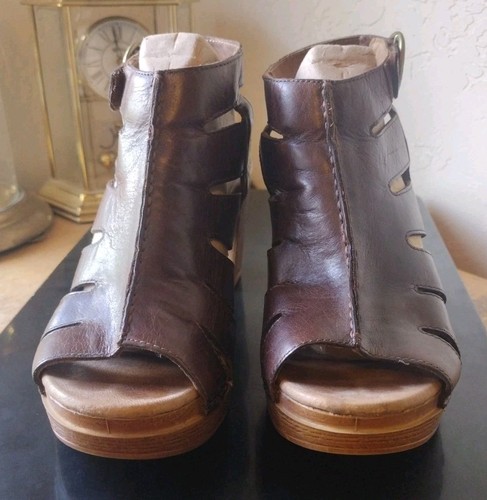 DANSKO Demetra Mujer Talla 38 (USW 7.5-8) Cuero Marrón Plataforma Eslinga - Imagen 18 de 20