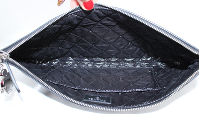 CHANEL 17S Data Center Black Lambskin Leather KEYBOARD Small Zip