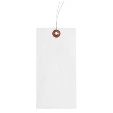 2-1/8" X 4-1/4" White Tyvek Wire Tag, Pk1000, 1Haa6