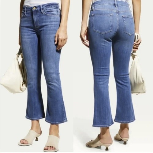 FRAME Denim Le Crop Mini Boot Cut Jeans in Poe Size 29 - Picture 1 of 11