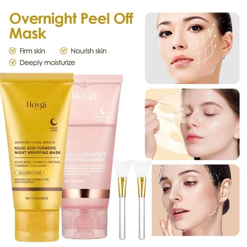NEW Kojic Acid Turmeric Collagen Night Wrapping Mask, Overnight Brightening Mask