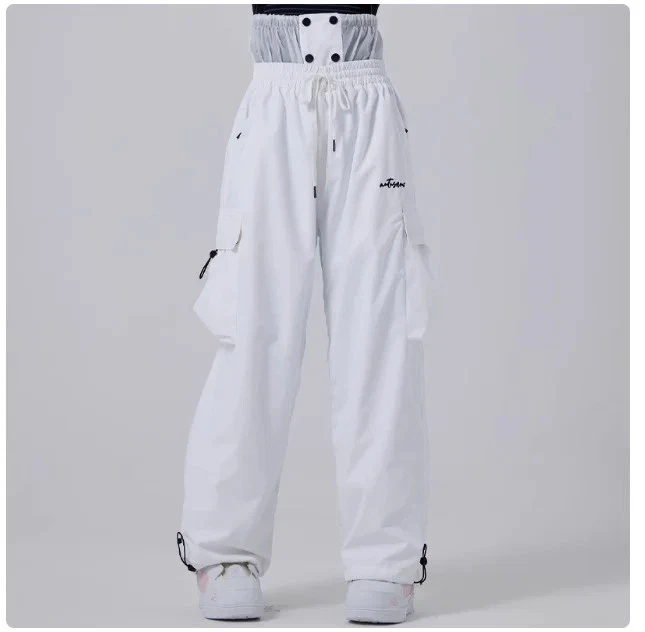 Hombres Mujeres Pantalones de Esquí Sueltos Impermeables 15000 Pantalones de Snowboard Sueltos a Prueba de Viento Foto 4 de 4