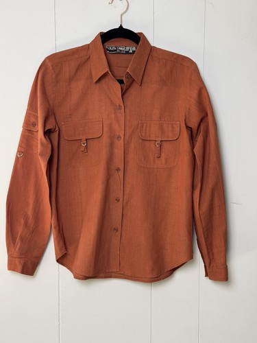 Lolita Links Women’s Terracotta 100% Cotton Button-Up Shirt Size M